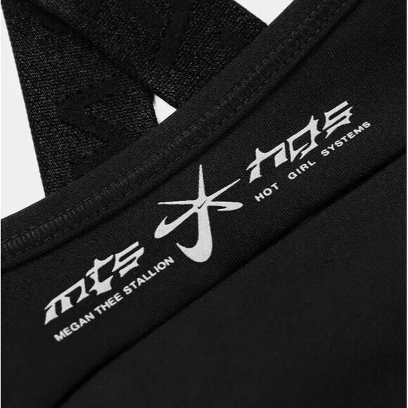 Nike x Megan Thee Stallion Medium-Support Non-Padded Black Sports Bra Size XS - Picture 3 of 11